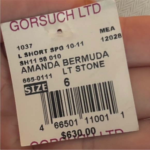 Chloe Amanda Bermuda Shorts Beige Linen Blend NWT - Picture 7 of 7